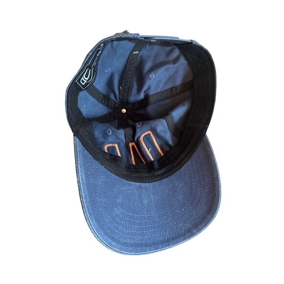 Blue Baseball Cap With Embroidered "DAD" In Orange Letters Adjustable Hat - Picture 4 of 5